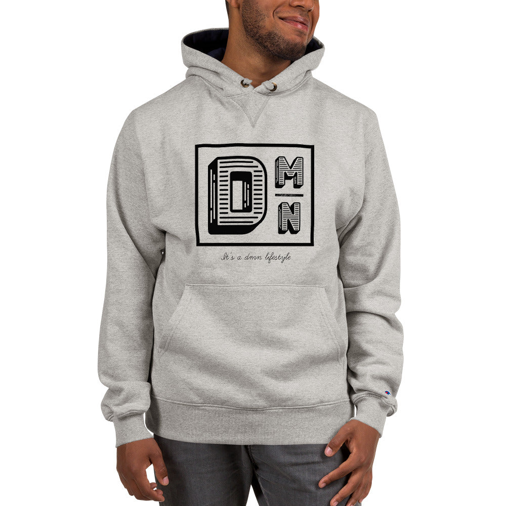 Black DMN logo Champion Hoodie