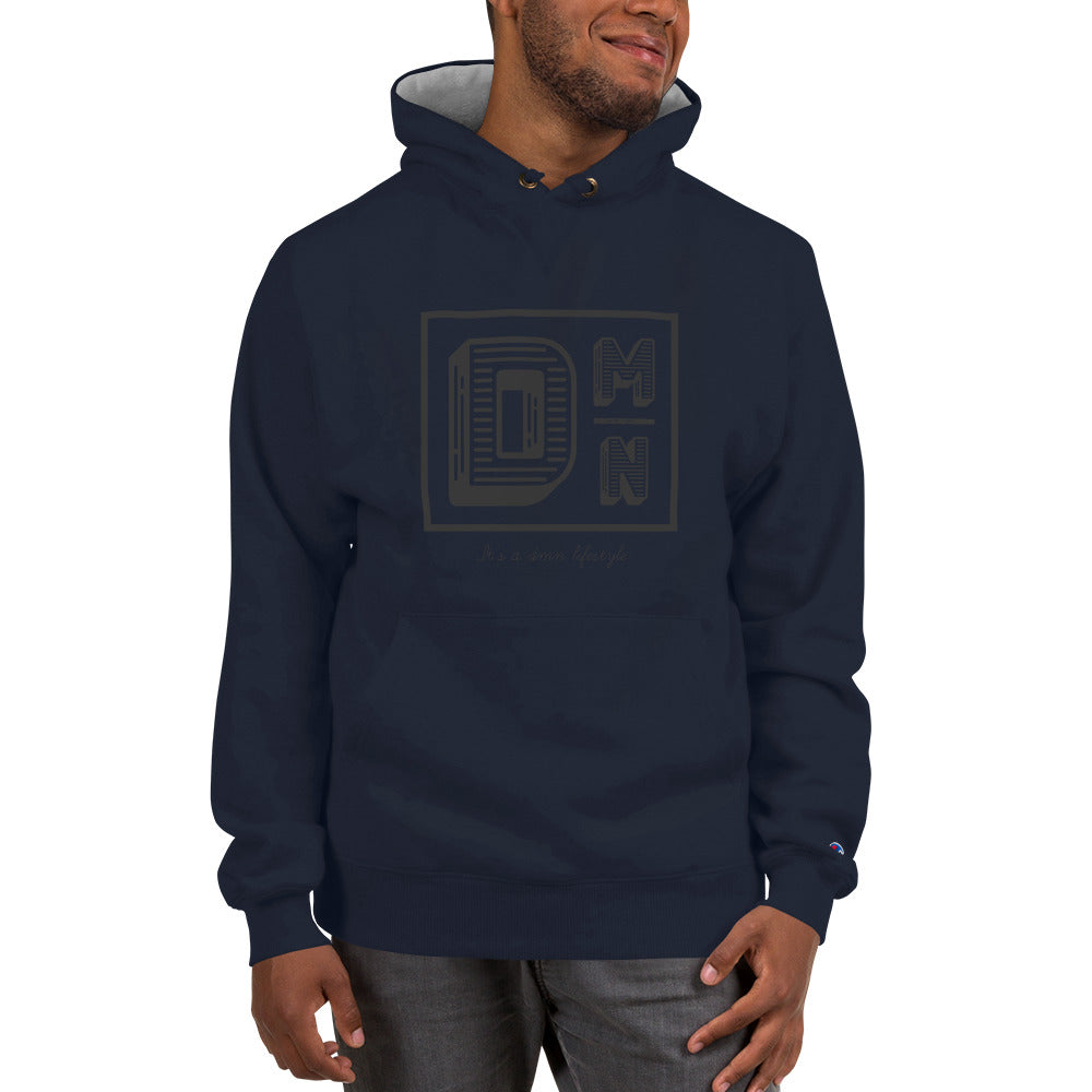 Black DMN logo Champion Hoodie
