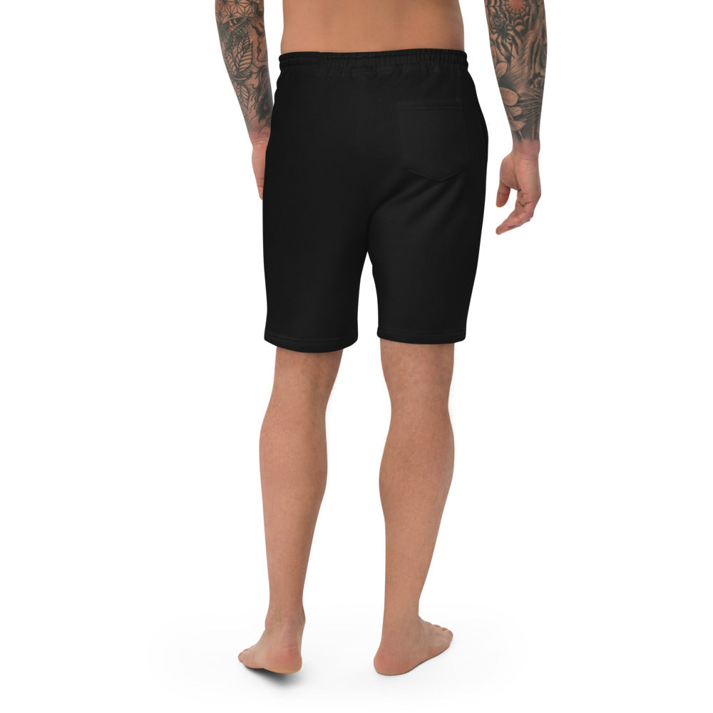 Black logo Men's fleece shorts