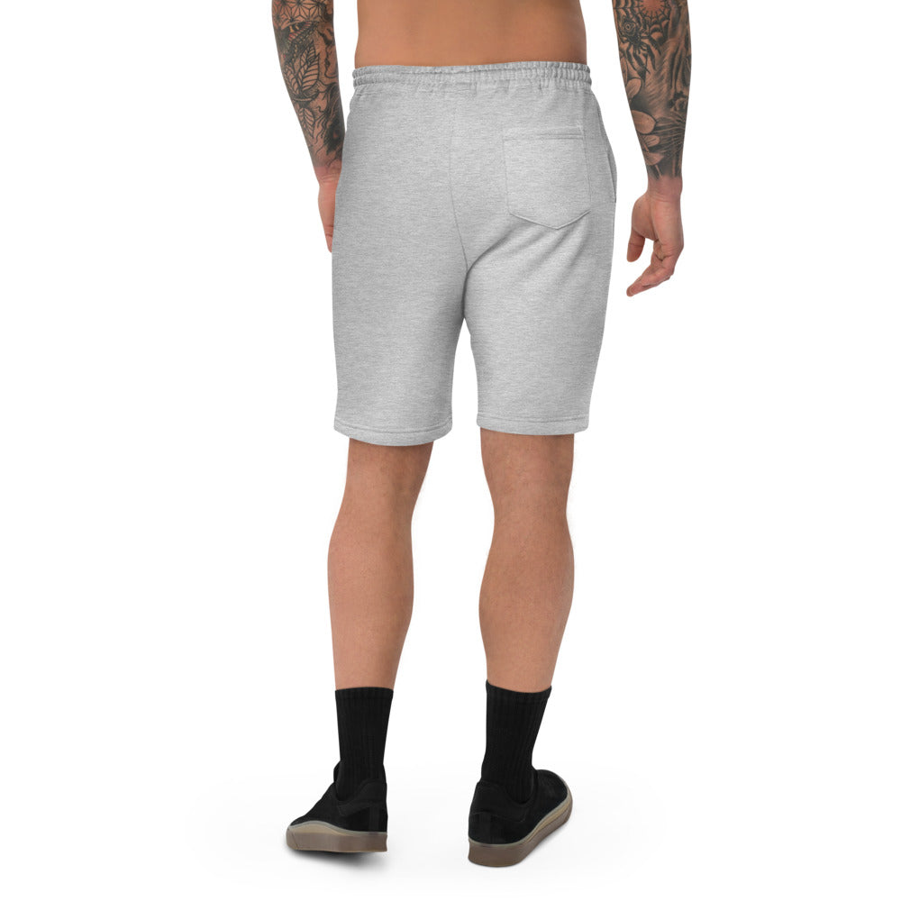 White logo Men's fleece shorts