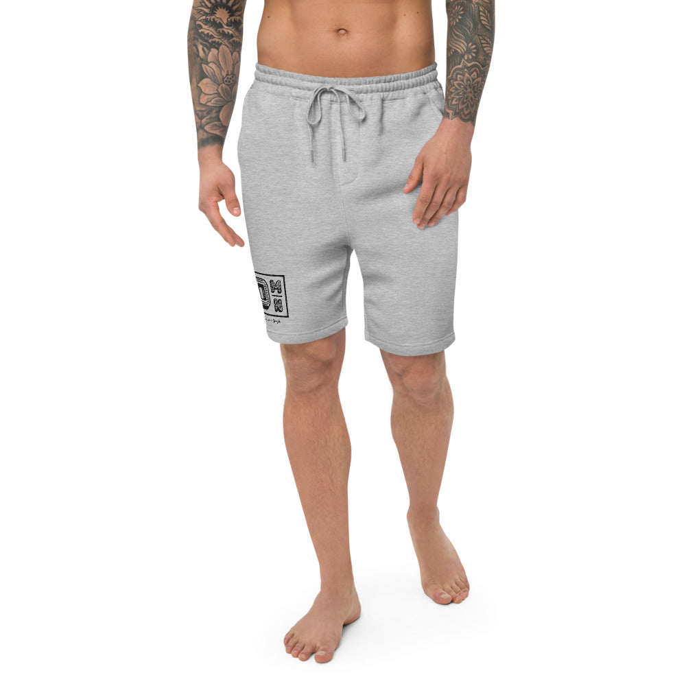 Black logo Men's fleece shorts
