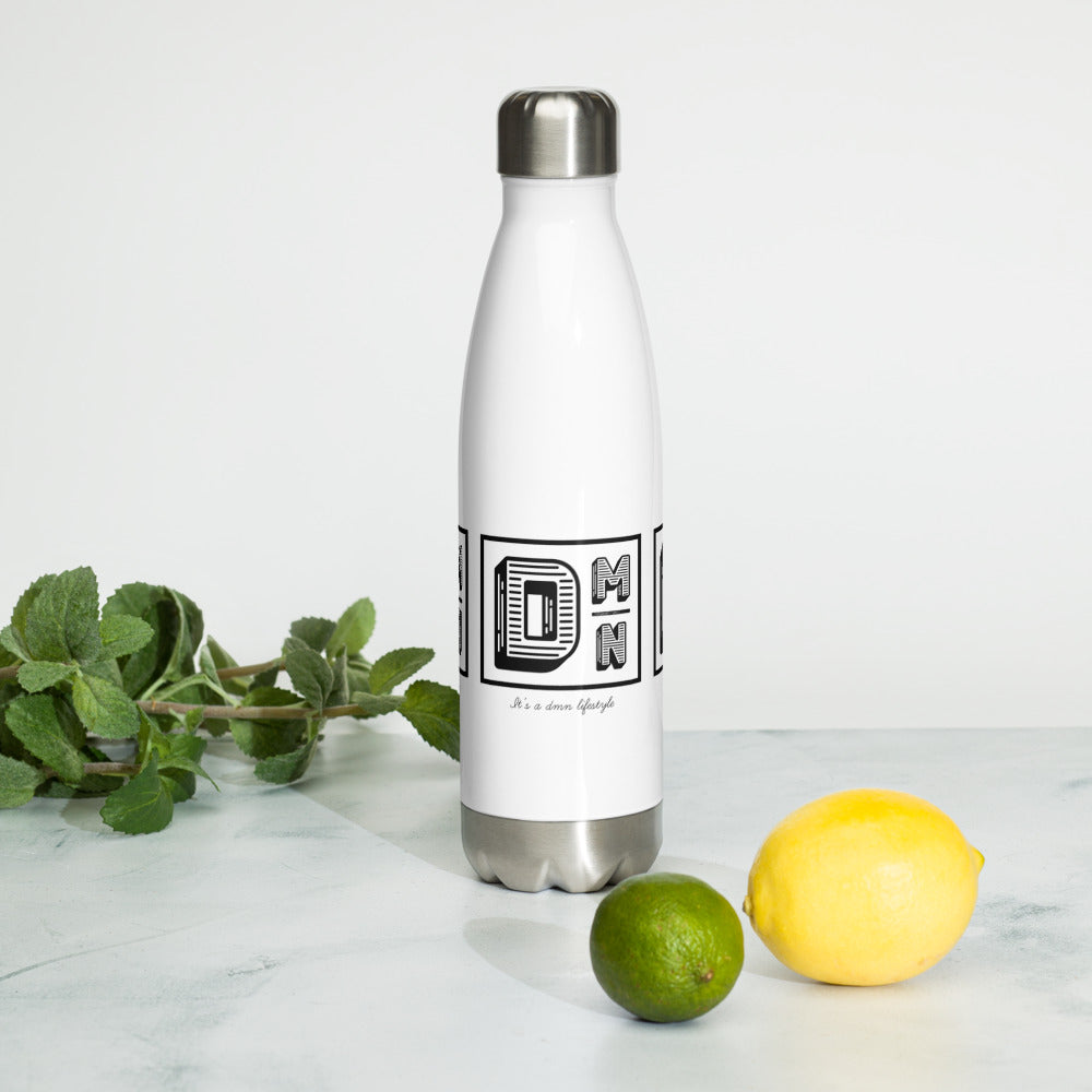 DMN Wrap around logo Stainless Steel Water Bottle