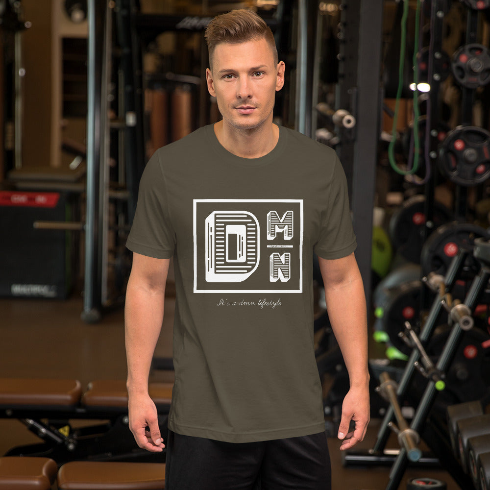 White logo on Dark colored Short-Sleeve Unisex T-Shirt