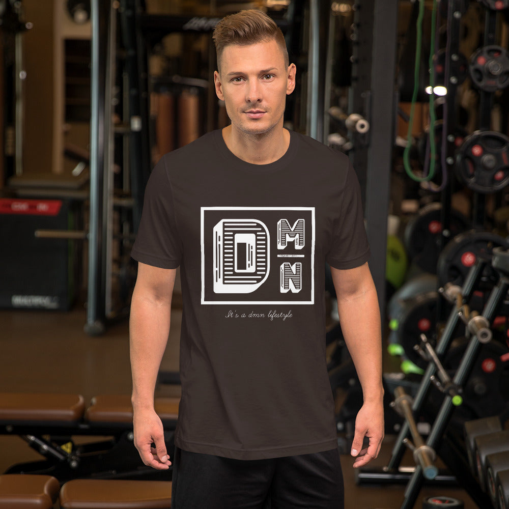 White logo on Dark colored Short-Sleeve Unisex T-Shirt