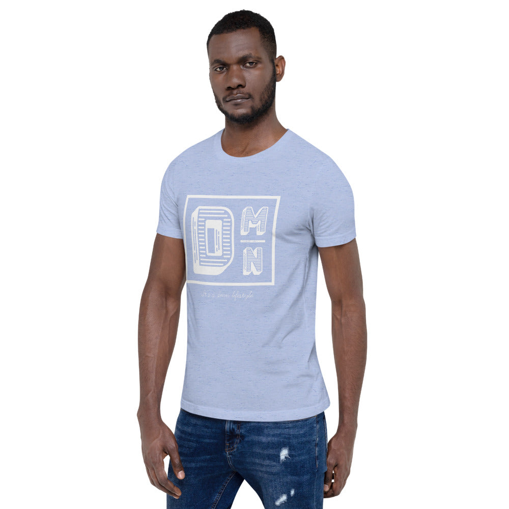 White logo on Warm colors Short-Sleeve Unisex T-Shirt
