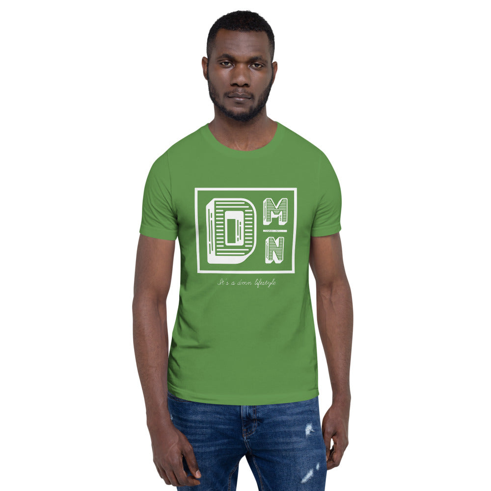 White logo on Warm colors Short-Sleeve Unisex T-Shirt