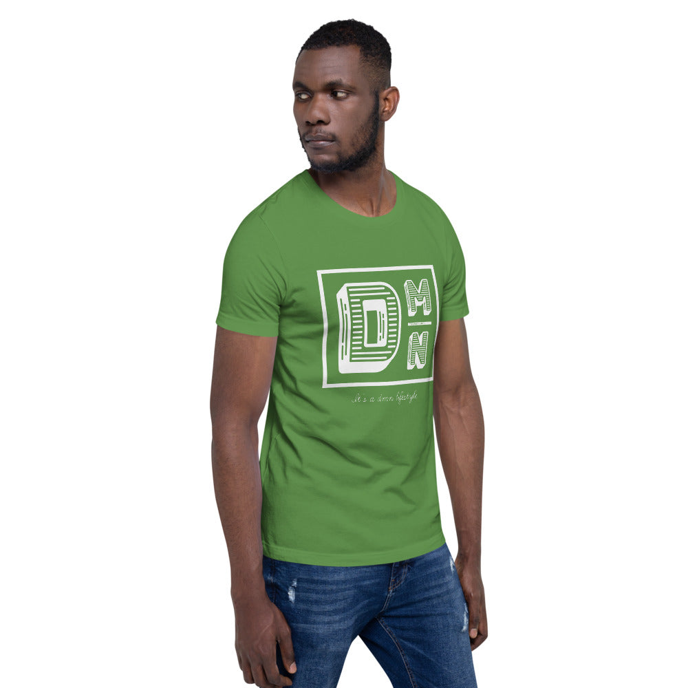 White logo on Warm colors Short-Sleeve Unisex T-Shirt