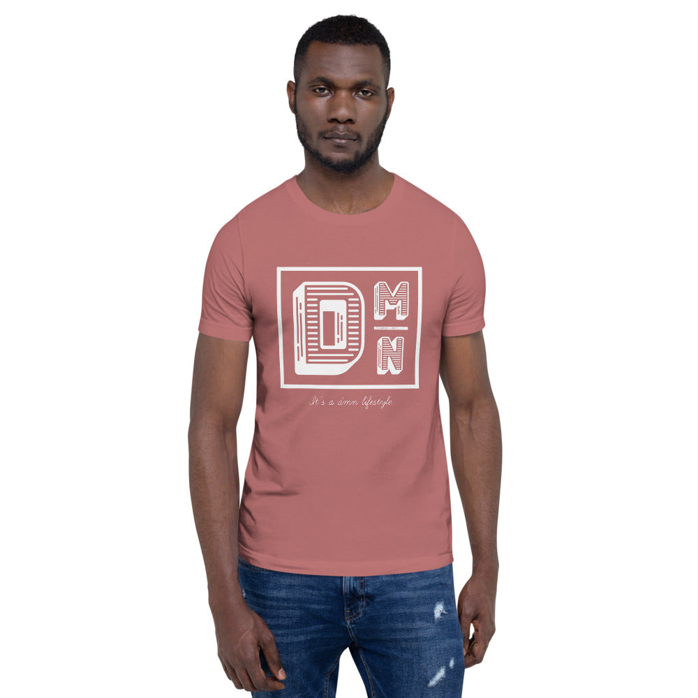 White logo on Warm colors Short-Sleeve Unisex T-Shirt