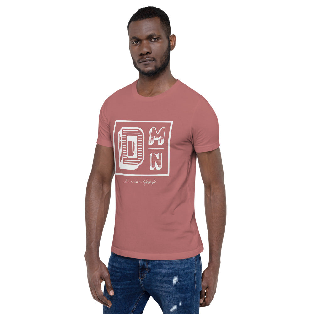 White logo on Warm colors Short-Sleeve Unisex T-Shirt