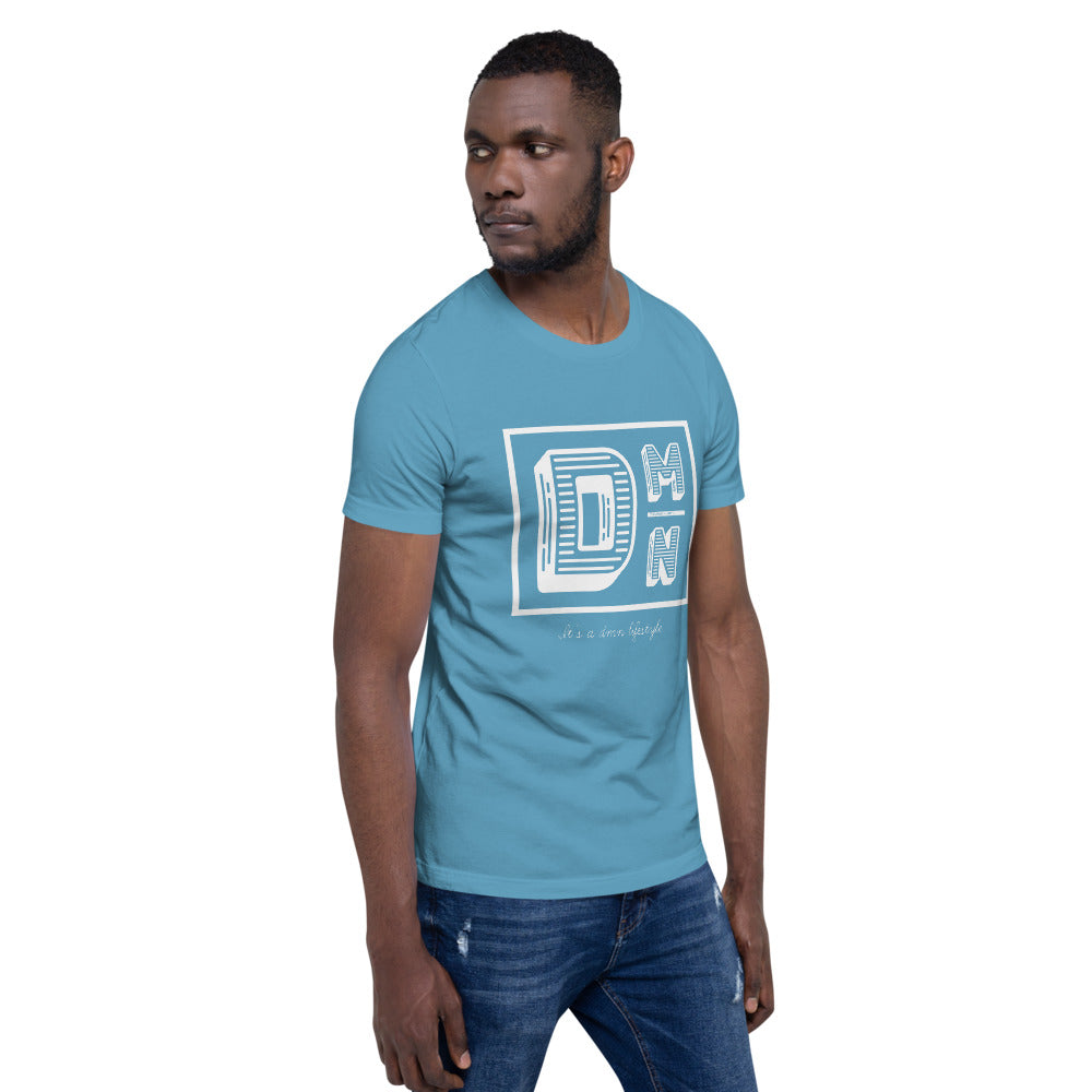 White logo on Warm colors Short-Sleeve Unisex T-Shirt