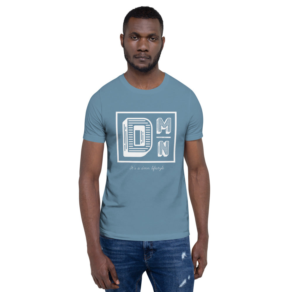 White logo on Warm colors Short-Sleeve Unisex T-Shirt