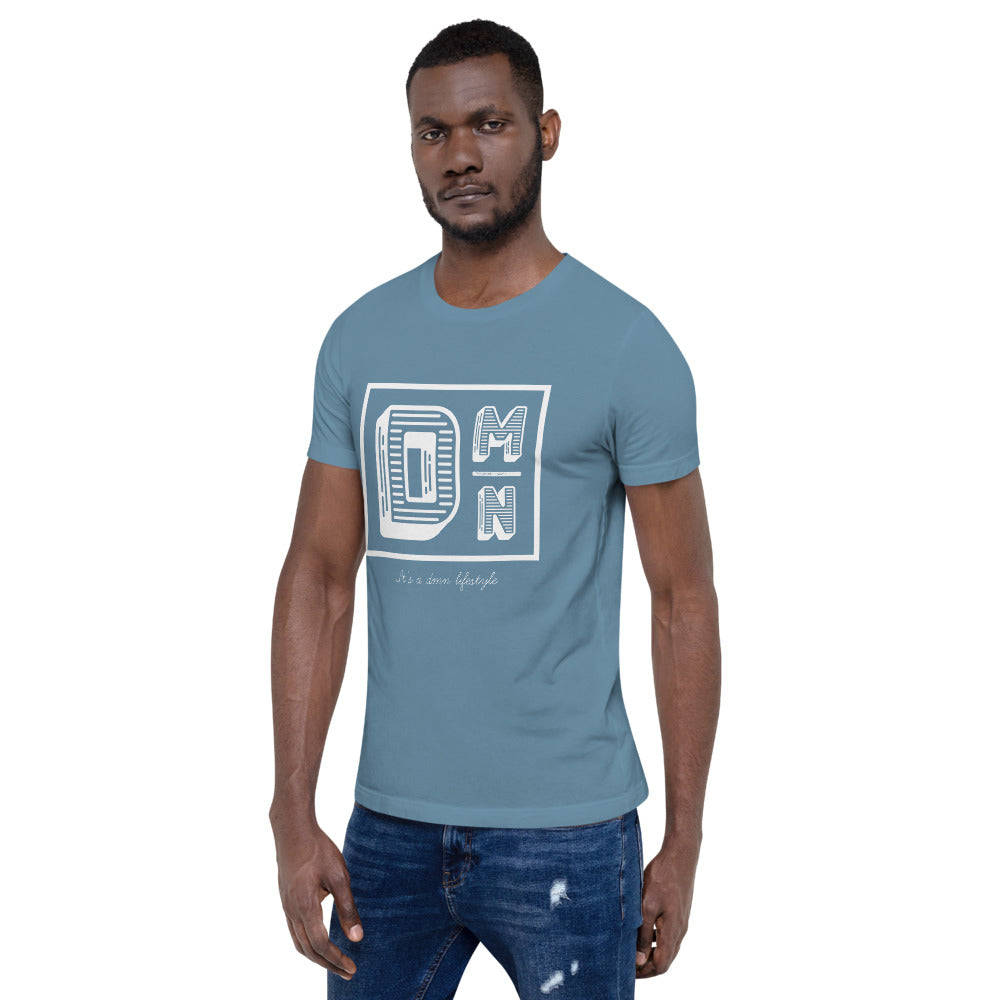 White logo on Warm colors Short-Sleeve Unisex T-Shirt