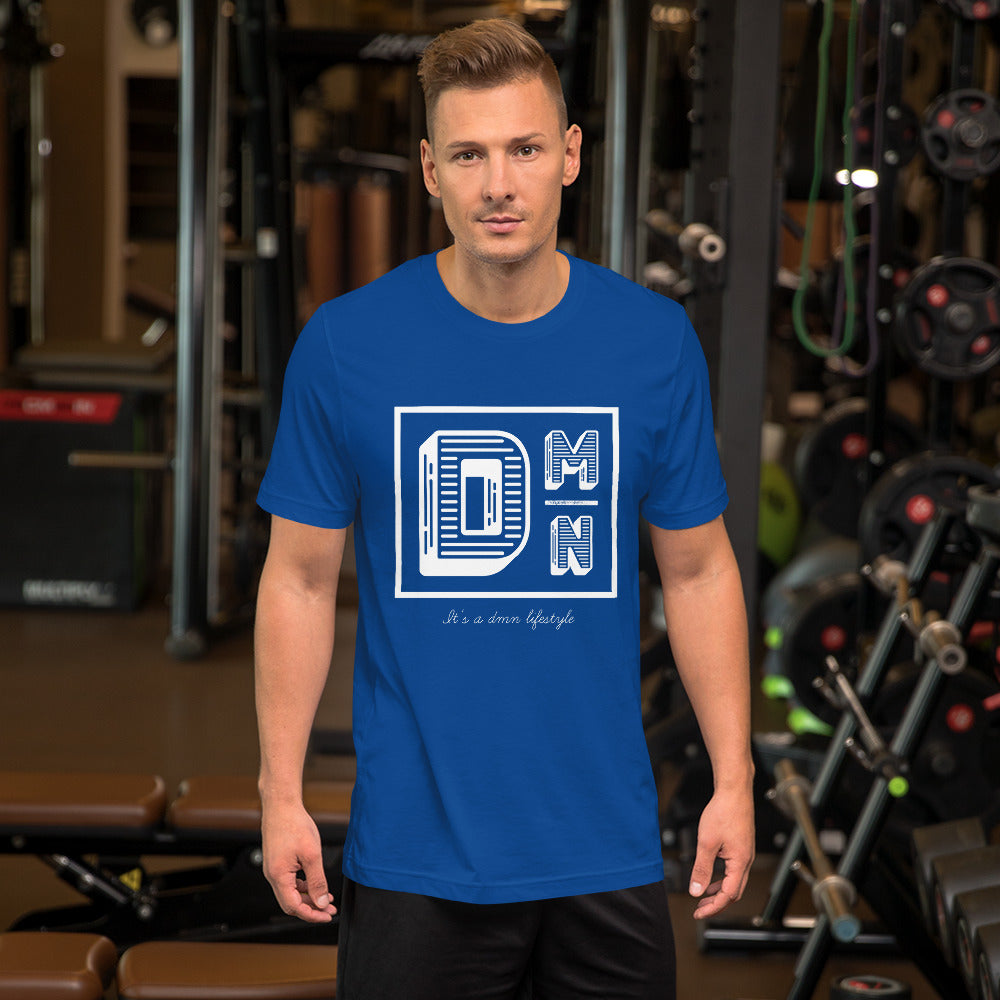 White logo on Dark colored Short-Sleeve Unisex T-Shirt